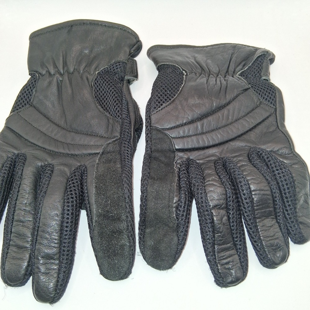 Motorcycle Riding Gloves Black , Leather XL